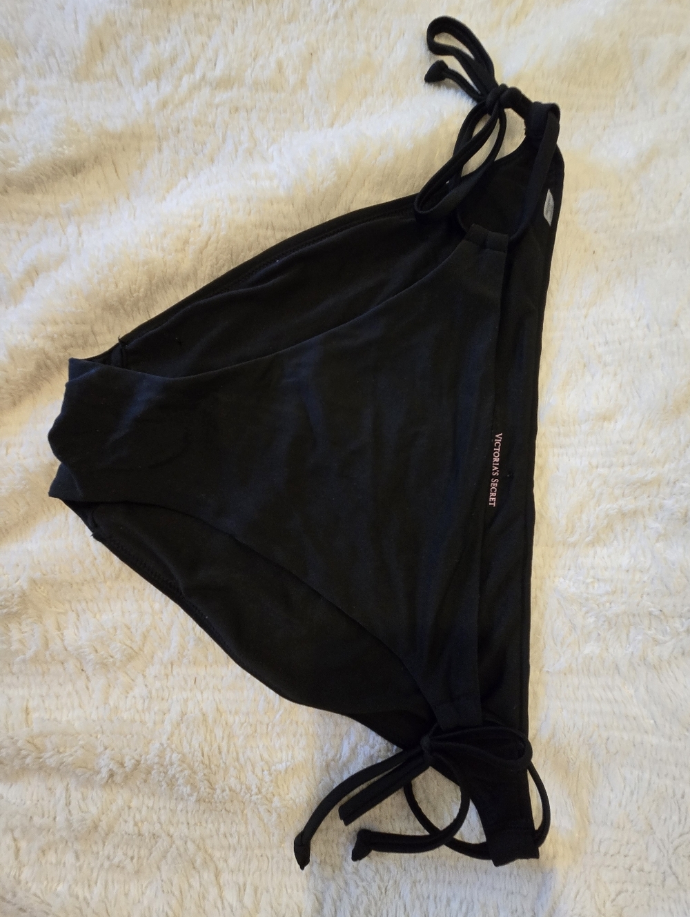 Victoria's Secret Black Tie-Side Bikini Bottoms